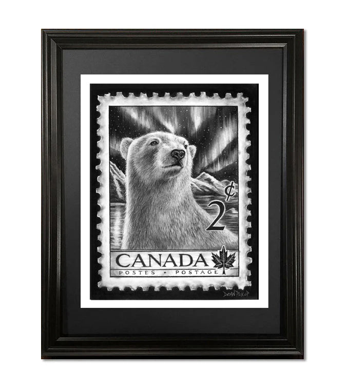 Stamped in Memory: The Polar Bear, Fine Art Print - 11"x14"