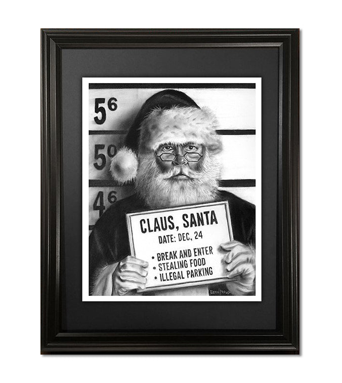 Break and Enter, Santa Fine Art Print - 13"x16"