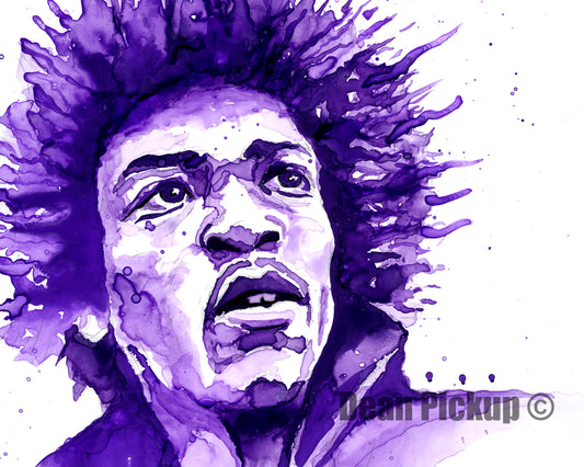 Jimi Hendrix, Fine Art Print - 11"x14"