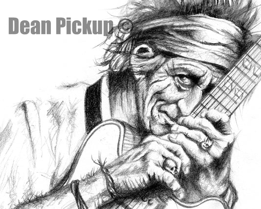 Keith Richards, Fine Art Print - 11"x14"