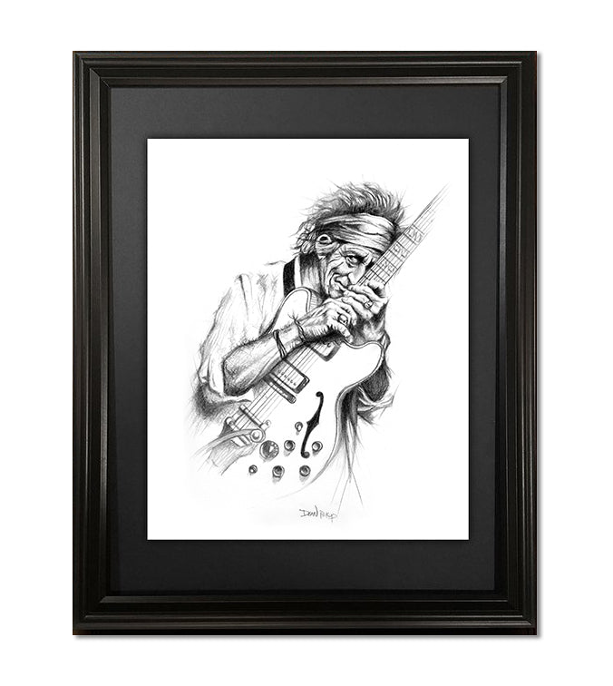 Keith Richards, Fine Art Print - 11"x14"