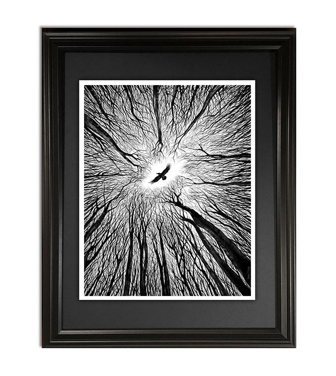 Sample of framed print, The Clearing, by Dean Pickup Art