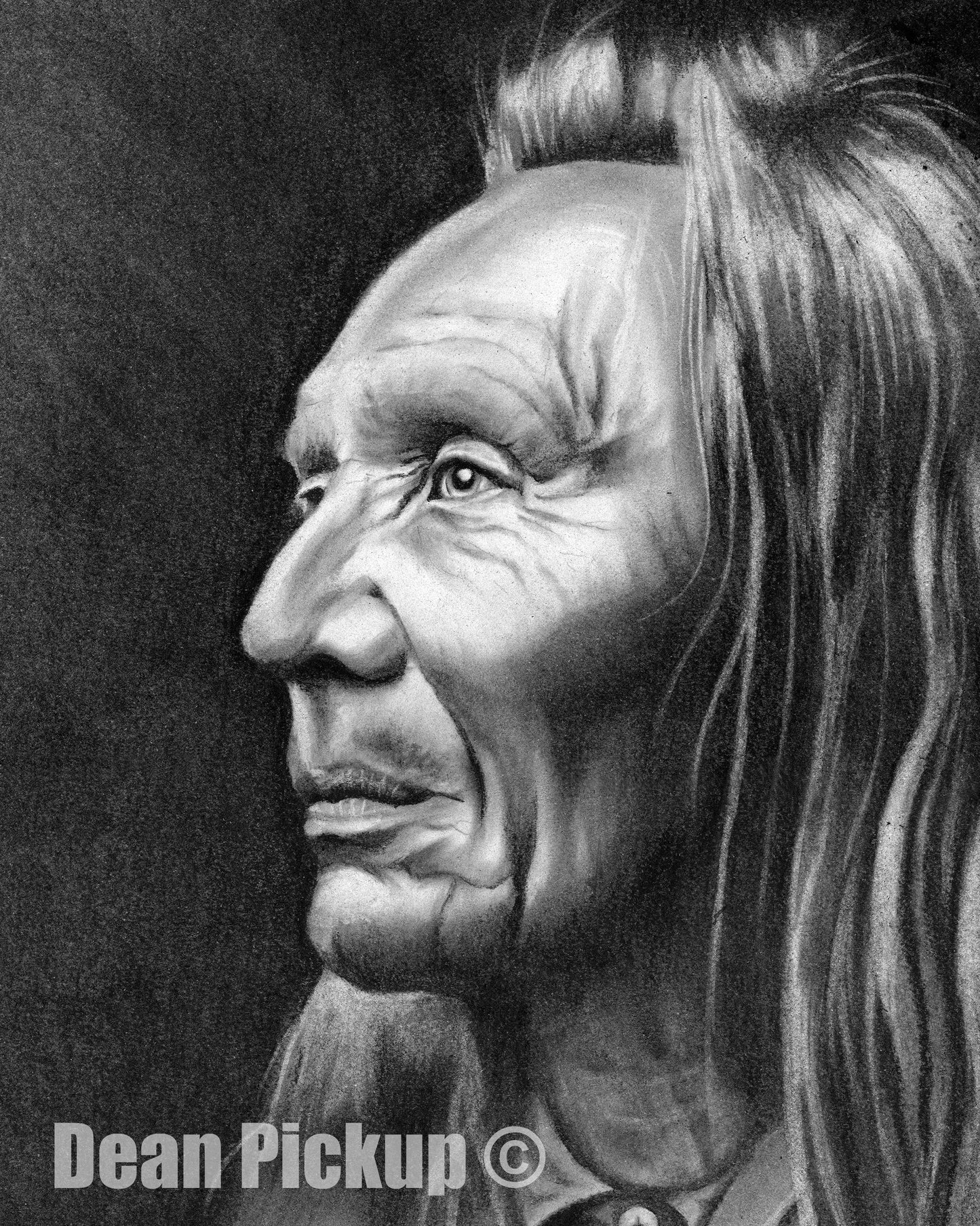 Warrior Three Eagles, (Limited) Fine Art Print - 13"x16"