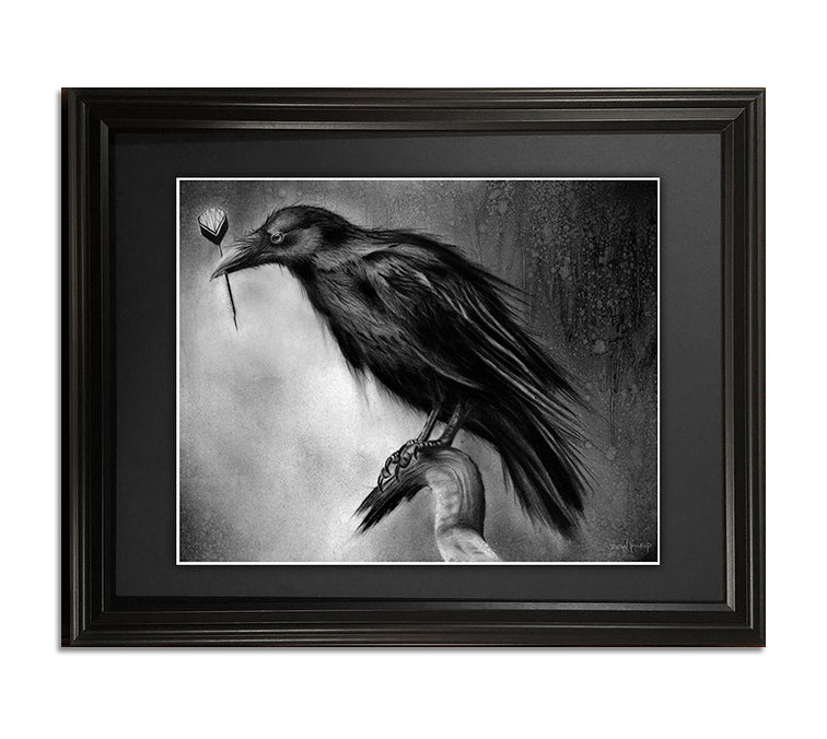 Example of framed "Weapon" fine art print by Dean Pickup Art