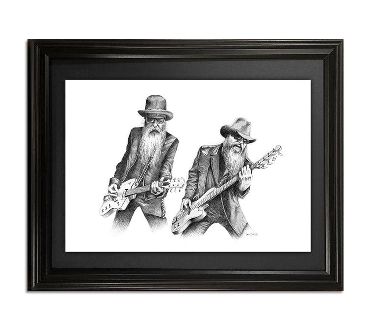ZZ Top, Fine Art Print - 12"x18"