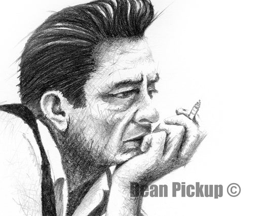Johnny Cash, Fine Art Print - 11"x14"