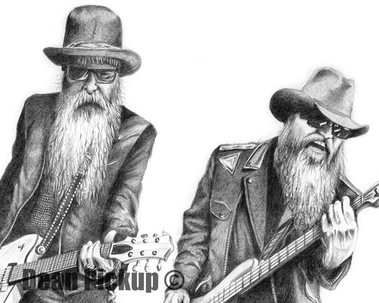 ZZ Top, Fine Art Print - 12"x18"