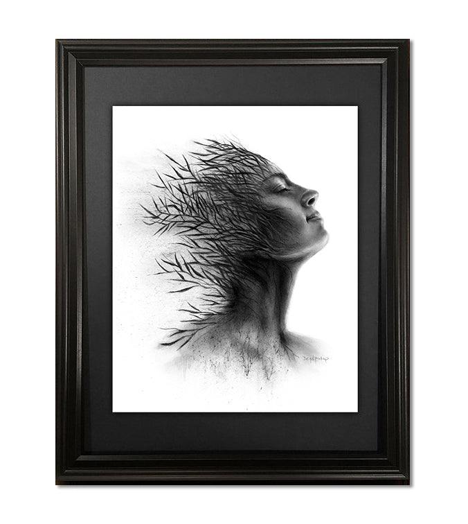 Example of framed "Awaken" fine art print by Dean Pickup Art