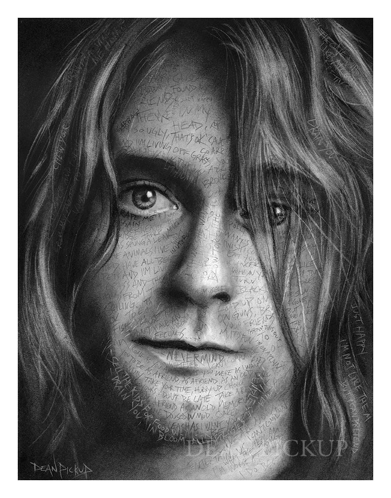 Come as You Were, (Kurt Cobain in lyrics) Original Fine Art - 13"x16"