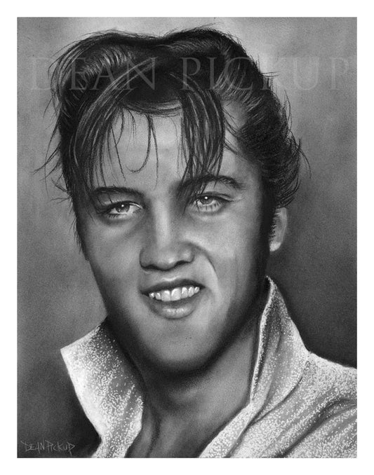 Elvis - The King, Fine Art Print - 11"x14"