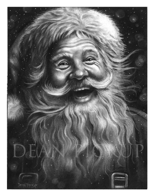 Happy Santa, Fine Art Print - 11"x14"