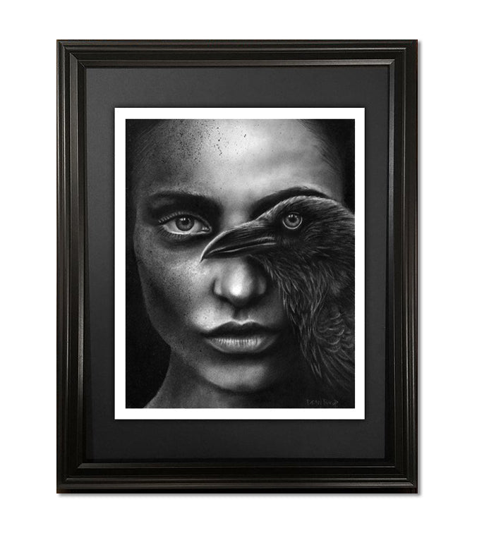 sample of Nevermore print in frame
