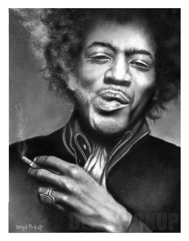 Voodoo Child: Jimi Hendrix, Fine Art Print - 11"x14"