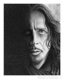 Chris Cornell in Lyrics art print for sale by Dean Pickup Art