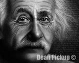 Detail of Albert Einstein fine art print by Dean Pickup Art