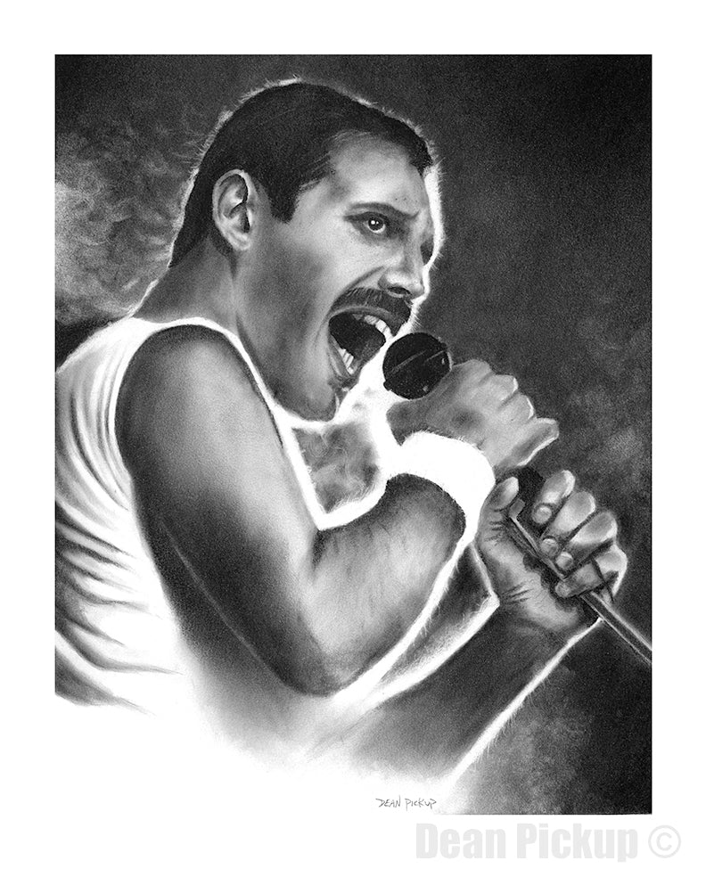 Freddie Mercury Fine Art Print for sale. Dean Pickup Art