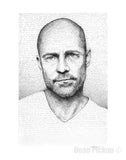 Gord Downie Lyrics Fine Art Print for sale. Dean Pickup Art