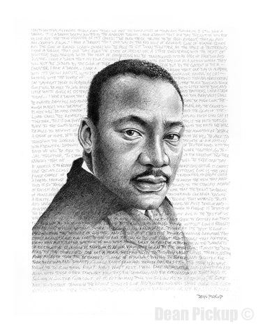 Martin Luther King Fine Art Print for sale. Dean Pickup Art