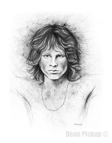 Jim Morrison Fine Art Print for sale. Dean Pickup Art