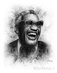 Ray Charles Fine Art Print for sale by Dean Pickup Art