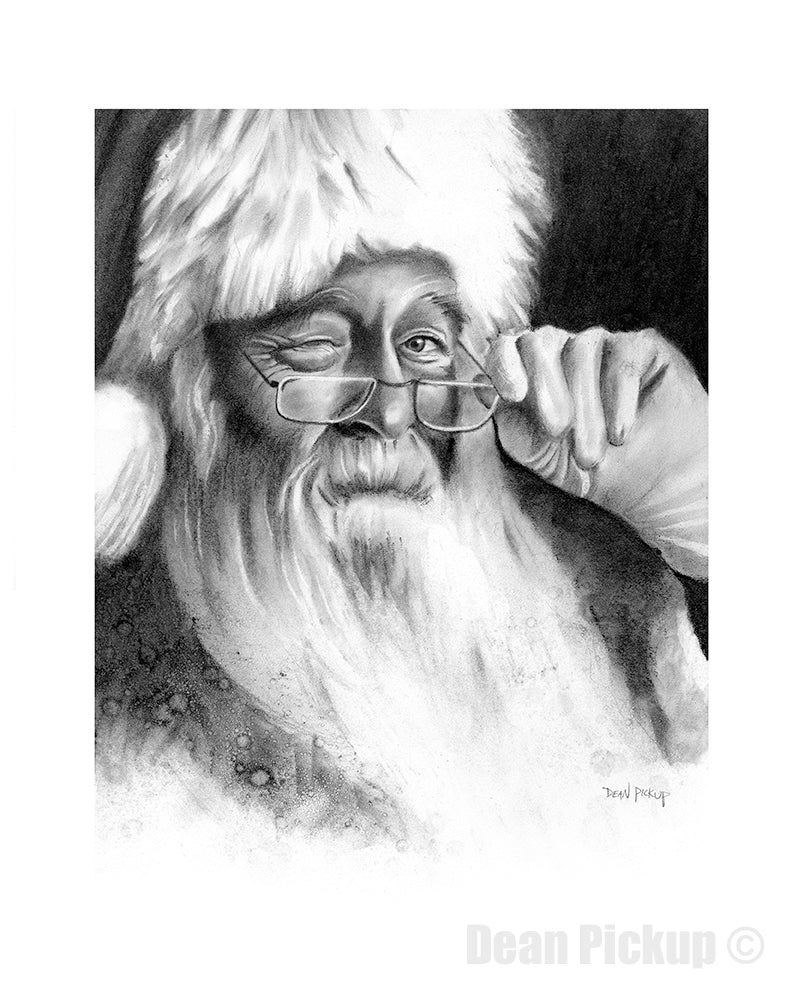 Santa Fine Art Print for sale. Dean Pickup Art
