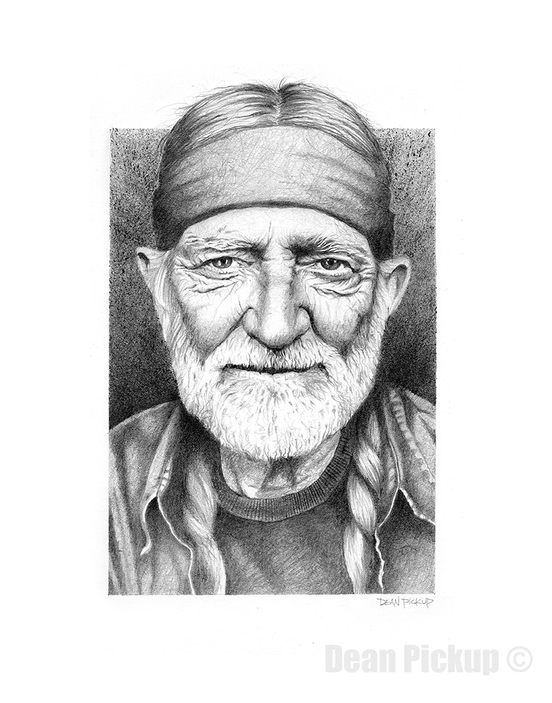 Willie Nelson Fine Art Print for sale. Dean Pickup Art