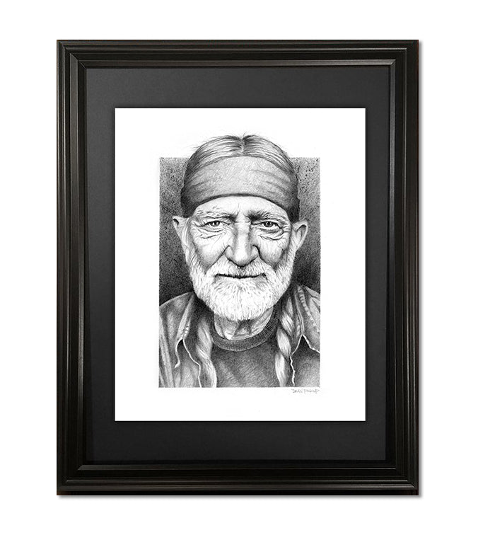 Willie Nelson, Fine Art Print - 11"x14"