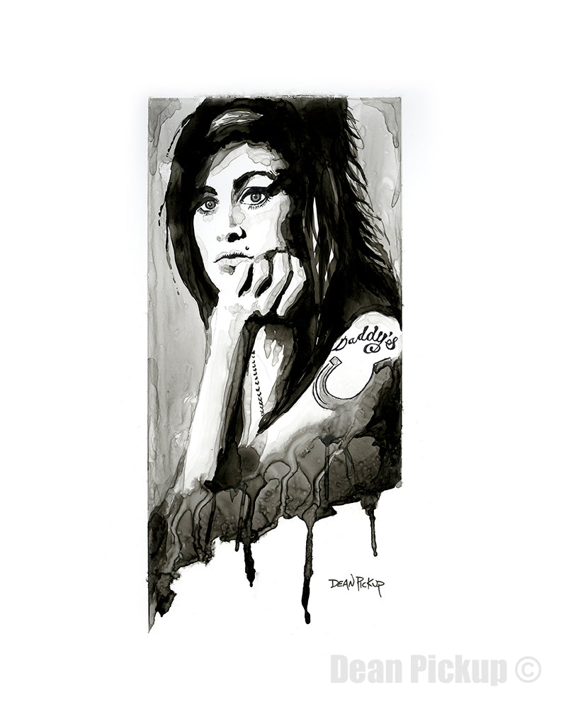 Amy Winehouse, Fine Art Print - 11"x14"