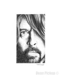 Dave Grohl Close Up Fine Art Print for sale. Dean Pickup Art