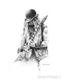 Zakk Wylde Fine Art Print for sale. Dean Pickup Art